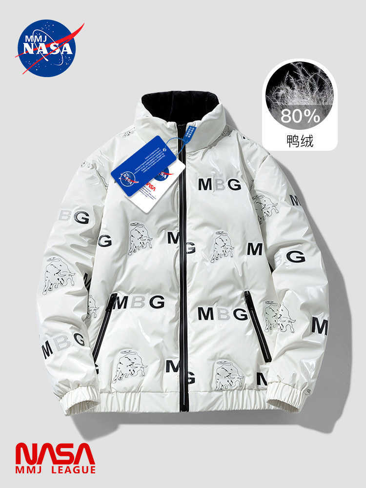 

Down Jacket Side the Ball Is Jointly Named Tide Steel Stamp Diamond Grid Down Jacket for Men's High-end Wash Free Bread Jacket in Winter