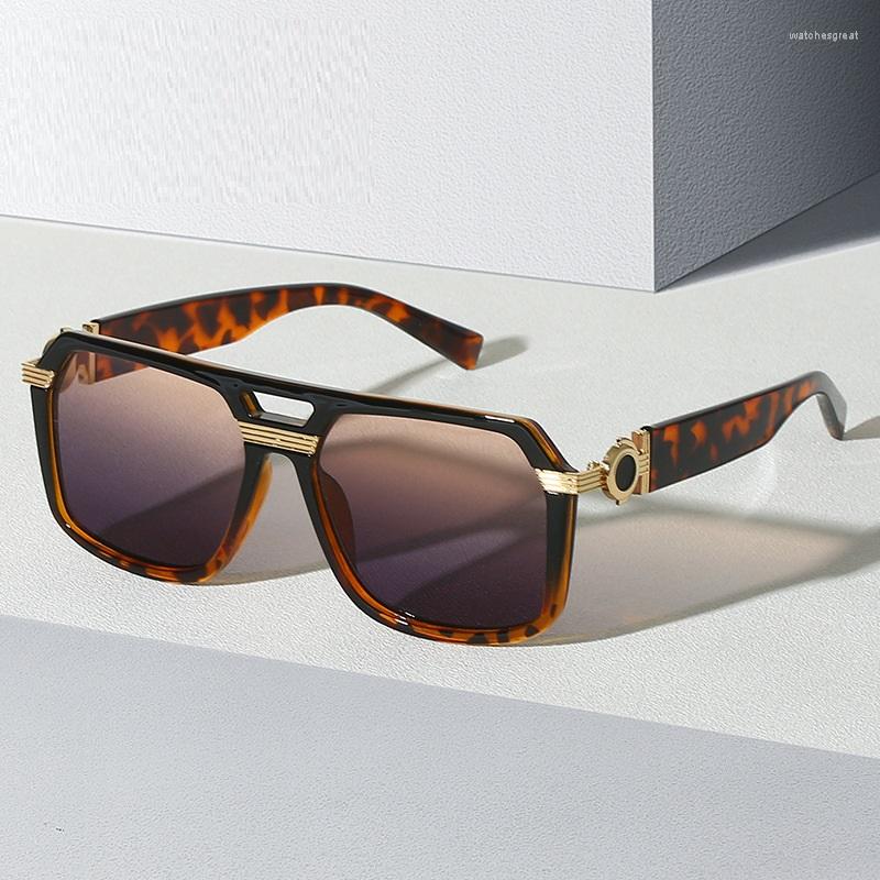 

Sunglasses European And American Fashion Big Frame Beam Sunshade Mirror Artistic Personality Sunblock Sun Glasses Men