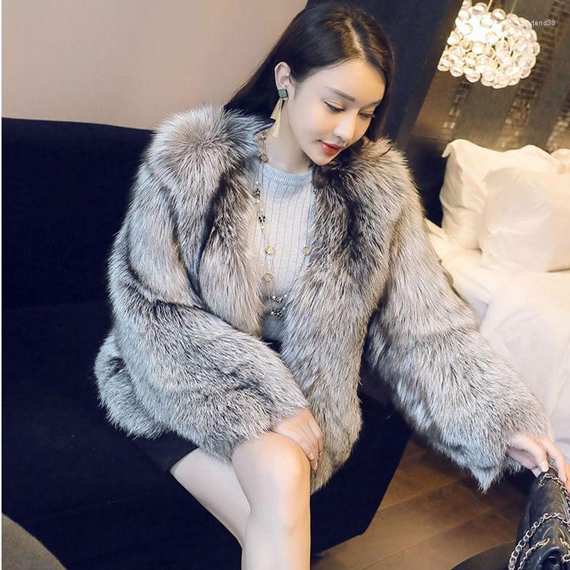 

Women' Fur Winter Coat For Women Faux Jackets Jacket Warm Short Tops Coats 2022, Black gray