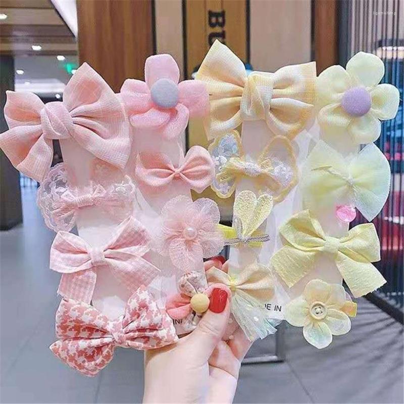 

Hair Accessories 8pcs Girls Tiara Bows Kids Clips Fashion Party Princess Baby Flower Children Set, Ps039