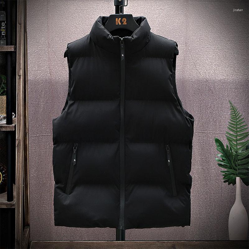 

Men's Vests Brand Men Jacket Winter Men's Vest For Down Cotton Sleeveless Jackets Waistcoat Big Size Warm Mens Coat Gilet Homme E810, Fen