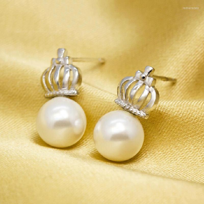 

Stud Earrings Noble Women 925 Sterling Silver Pearl For Girlfriend Anniversary Party Jewelry Gifts
