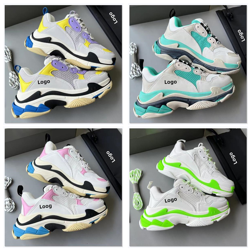 

Unisex Colour Mixture Real Leather Designer Platform Women Shoes Autumn Couple Trainers Luxury Lace Up Men Shoes Casual Sneakers, Shoe box
