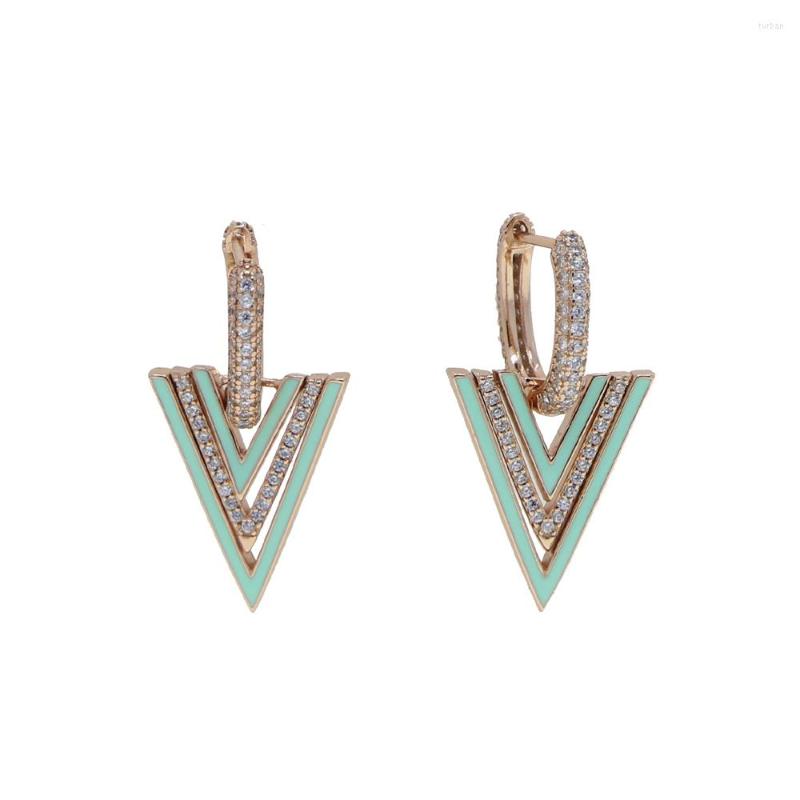 

Dangle Earrings Geometric Triangle Neon Enamel Women Earring Gold Silver Color Fashion Jewelry Wholesale