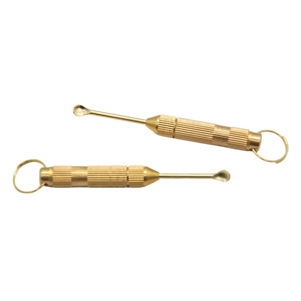 

smoke accessory shop Multifunction Golden Metal Spoon Use For Sniffer Snuff Snorter Powder Spoon Smoking Accessories disposable shisha vape pen