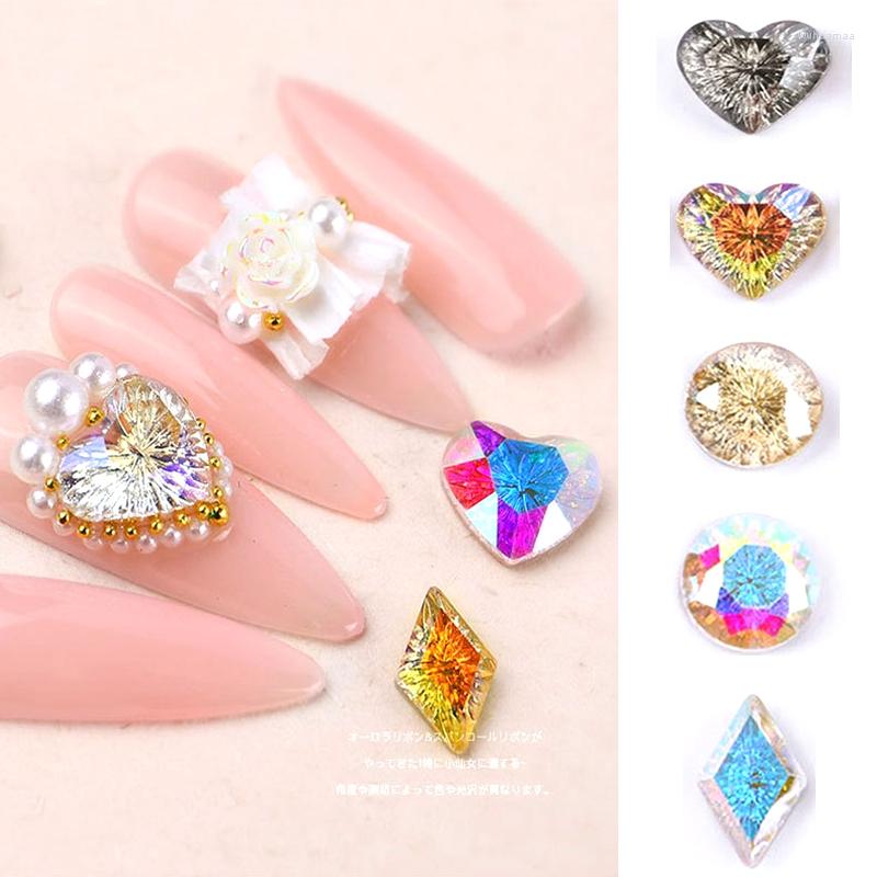 

Nail Art Decorations 1PC High Quality Retro Crystal Diamond Ifferent Size Special-shaped /Love/Round Decoration 3D Manicure Accessories