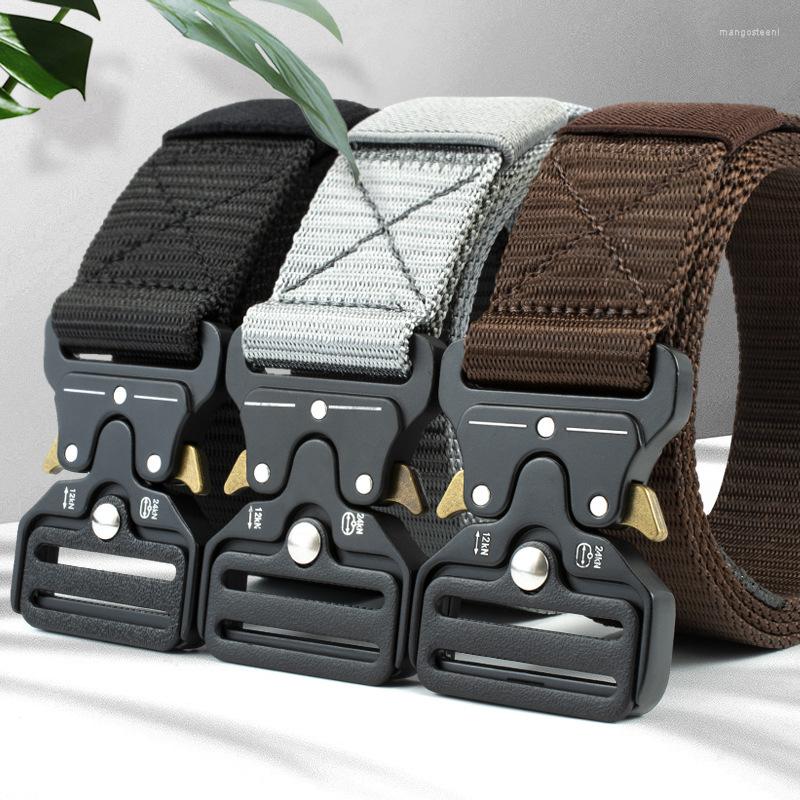 

Belts Sports Outdoor Men's Belt Overalls Jeans Canvas Waistband Multifunctional Nylon Military Fan Buckle Male Wholesale, Black