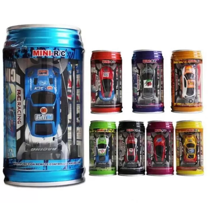

RC Car Creative Coke Can Mini Remote Control Cars Collection Radio Controlled Vehicle Toy For Boys Kids Gift in Radom