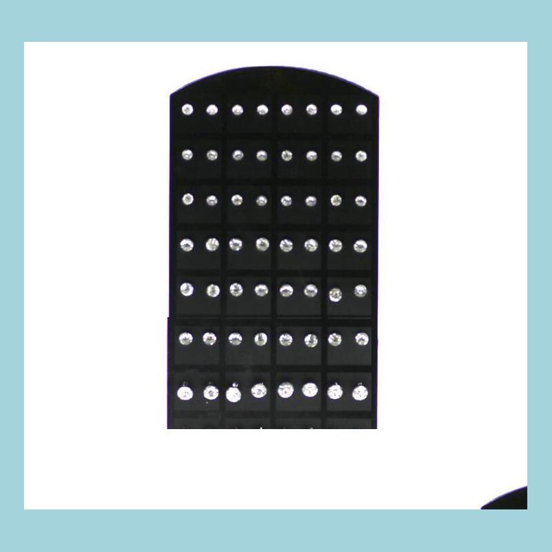

Stud Wholesale 72 Pcs 1Set Jewelry Bk Lots Fashion Stainless Steel Mticolor Rhinestone Stud Earrings For Women Men Drop Delivery Dhmgn