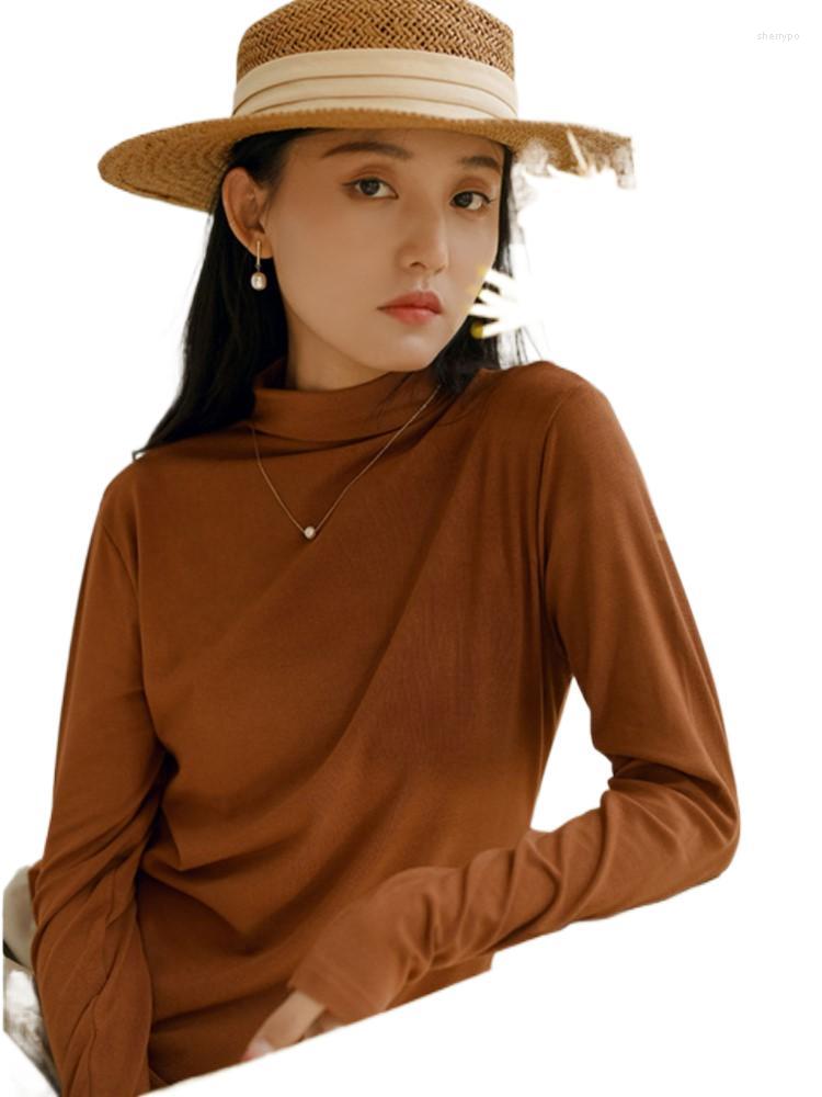 

Women's T Shirts QPFJQD Female Fall Casual Tops T-Shirts Home Tees Solid Color Soft Women 2023 Spring Autumn Clothes Long Sleeve, Black