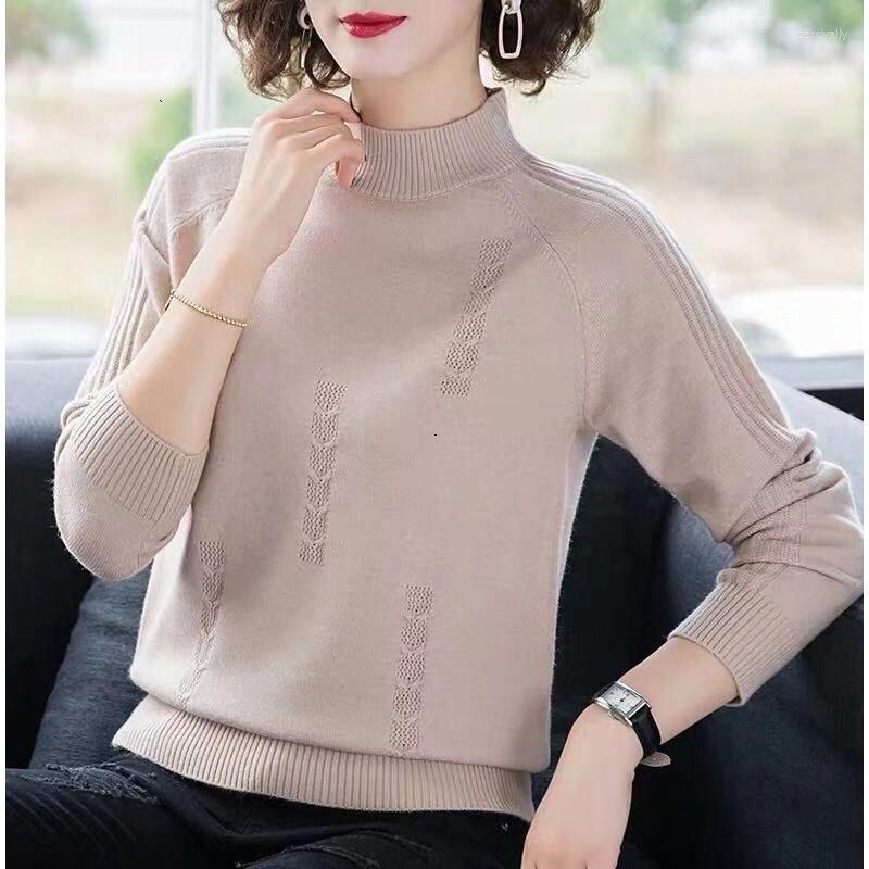 

Women' Sweaters 2022 Turtleneck Sweater Winter Knitted Pullovers Women Casual Loose Long Sleeve Solid Color Female Jumper NS5421, Green