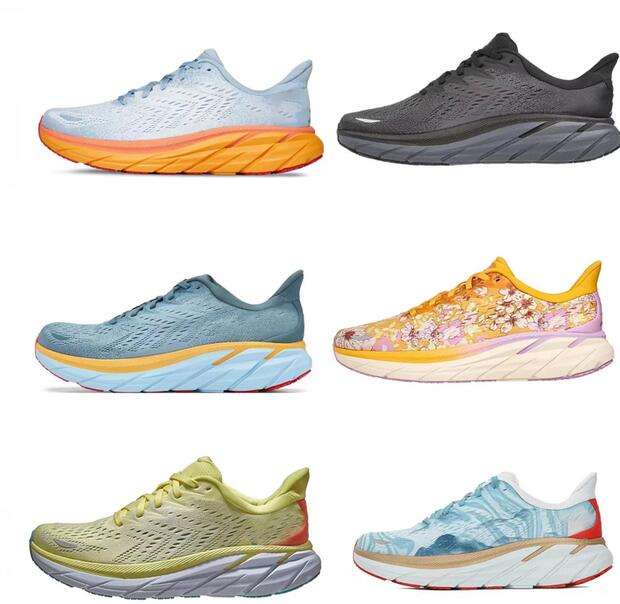 ONE Chaussures de course en plein air Clifton 8 kingcaps training Sneakers bottes 2023 Léger Amorti Longue Distance Runner Shoe Hommes Femmes Lif