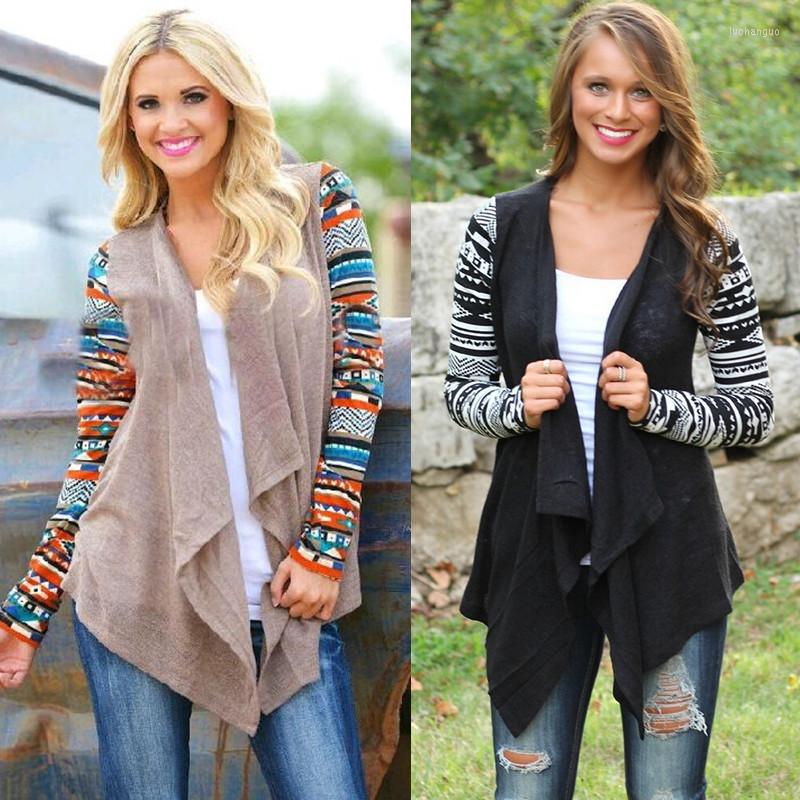 

Women's Jackets Autumn Fashion Womens Ladies Cardigan Outwear Floral Long Full Sleeve Irregular Warm Jacket Coat Streetwear, Black