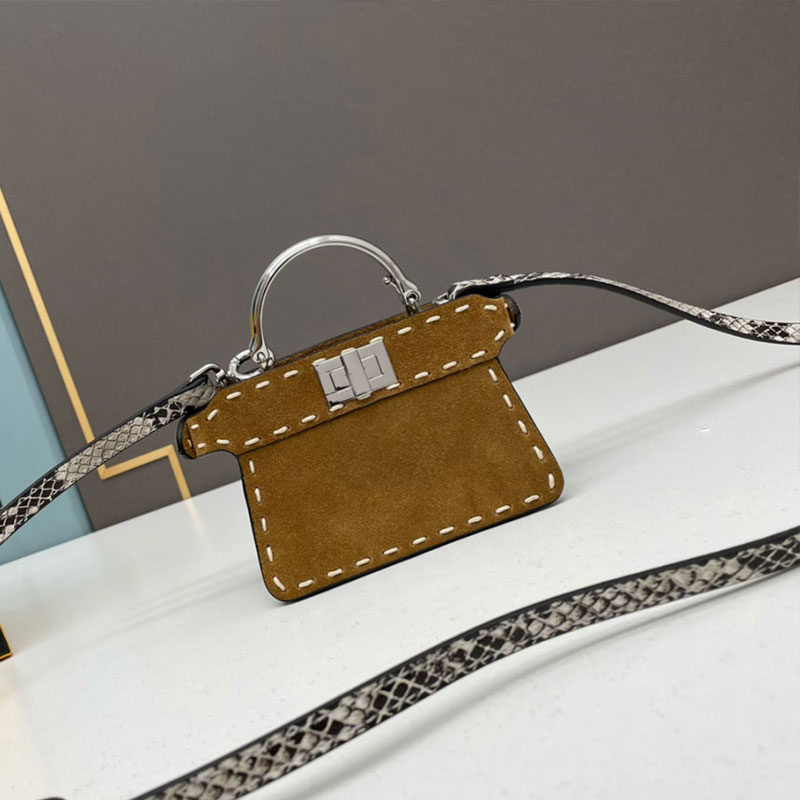 

Mini Handbag Purse Crossbody Shoulder Bags Cowhide Leather Removable Long Strap Silver Hardware Classic Rotary Lock Fashion Letters Classic Handbags, #1