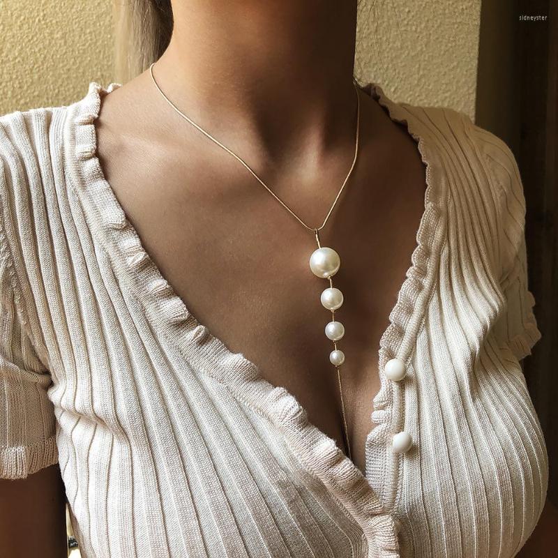 

Choker Different Size Imitation Pearls Pendants Necklaces For Women Clavicle Chain Short Necklace Female 2022 Fashion Jewelry