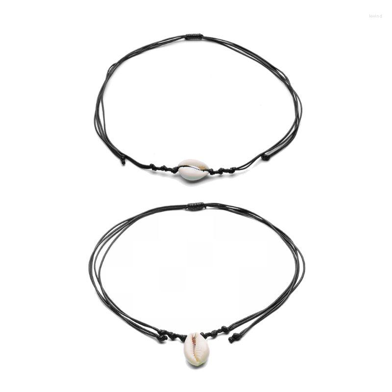 

Choker Summer Beach Cowrie Shell Necklace Handmade Weave Boho Hawaii Sea