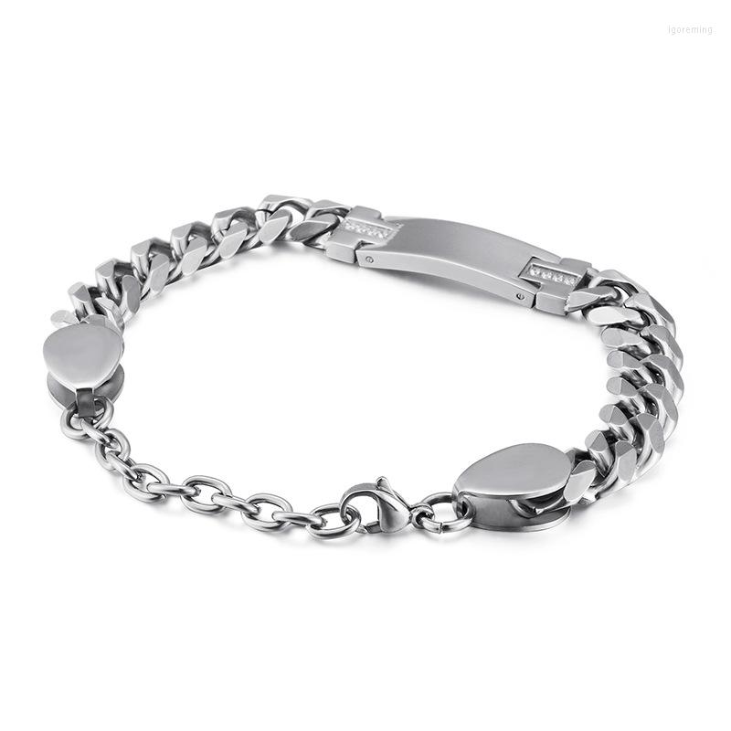 

Link Bracelets Personality Trend Men's And Women's Bent Stainless Steel Bracelet