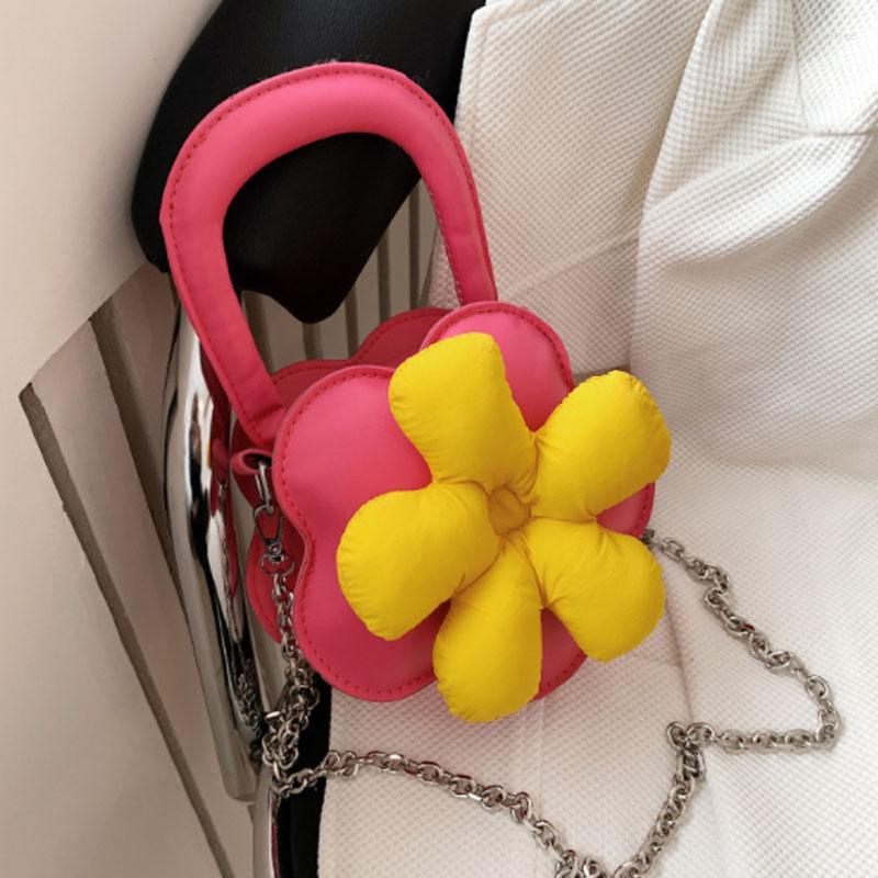 

Evening Bags Small Women Handbag 2022 Color Flower Decoration Fashion Chain Messenger Women's Bag Mini, Green