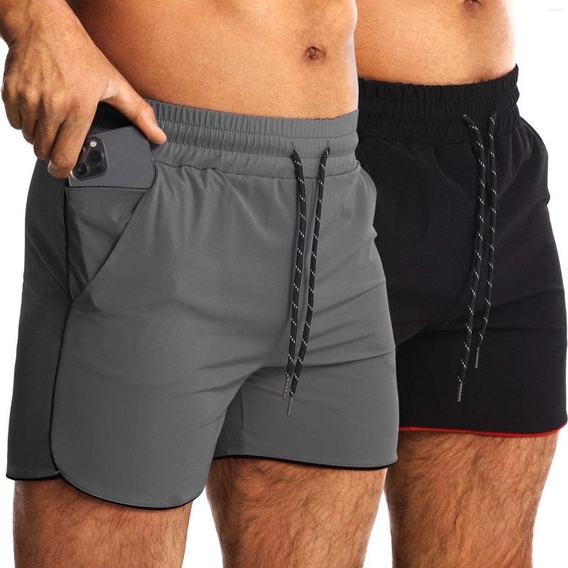 

Running Shorts 2022 Men 2 In 1 With Pocket Bodybuilding Muscle Training Sportswear Exercise Gym, Blackgrey
