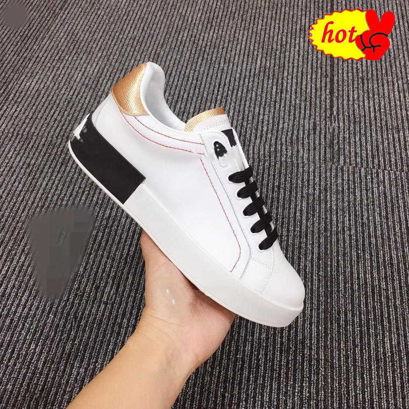 

a a A the new Man Shoes Fashion Women Shoes Men's Leather Lace Up Platform Oversized Sole Sneakers White Black CB6M4