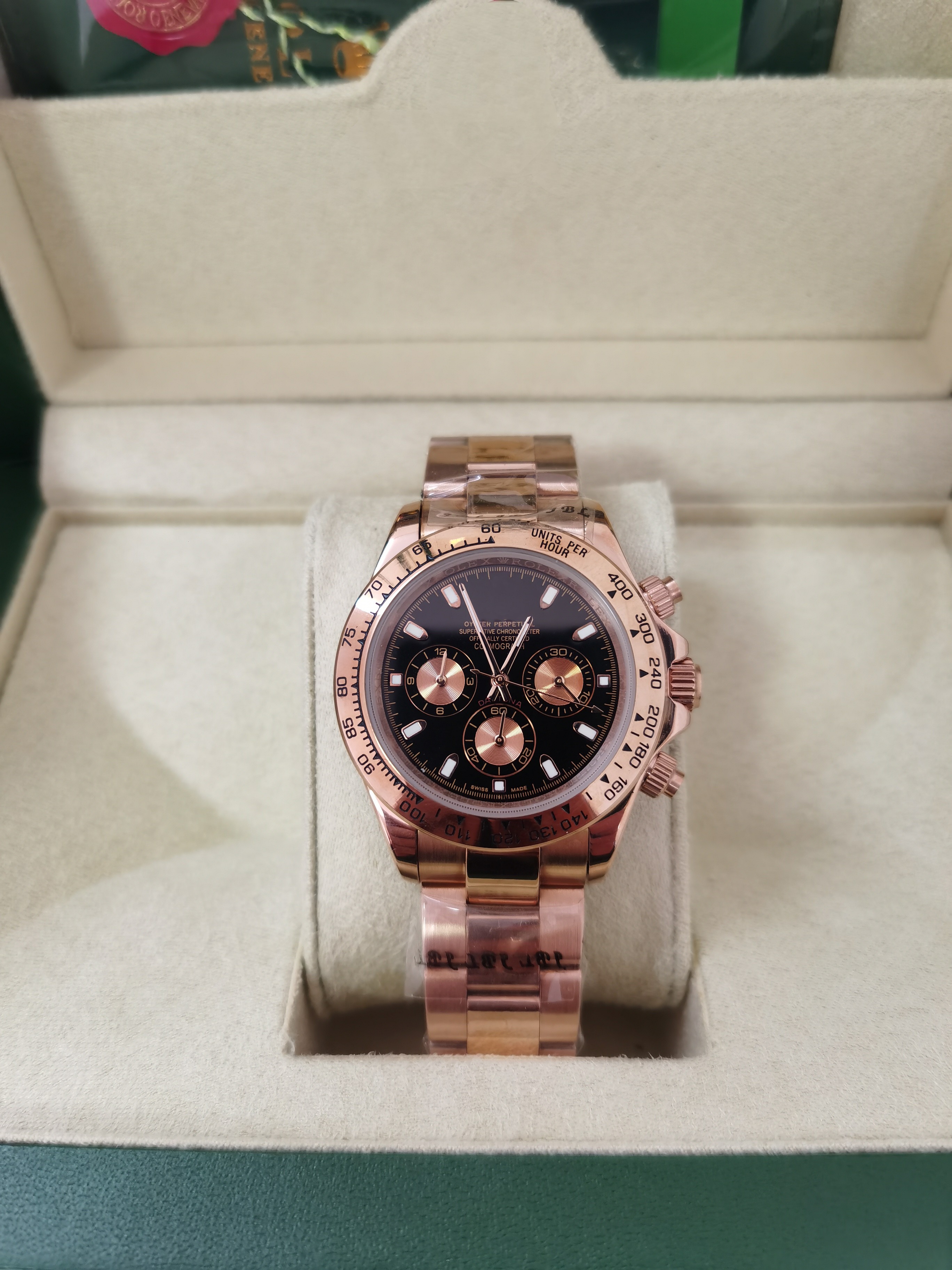 

With Original Box men Watches master design men's sports style automatic movement gold stainless steel case black dial folding button, Style 3 original box + watch