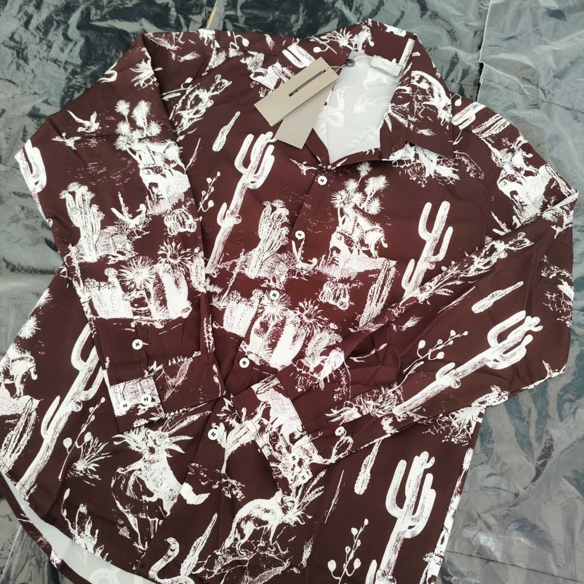 

22ss mens casual shirt dr designer shirts long sleeved tshirt printed lapel silk Shirt men women hip hop fashion sweatshirt, Cd-1