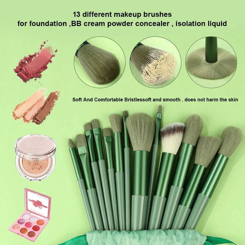 

New 13Pcs Makeup Brush Set Makeup Concealer Brush Blush Loose Powder Cepillo Eye Shadow Highlighter Foundation Brush Juego De Brochas De Maquillaje De 13 Piezas.