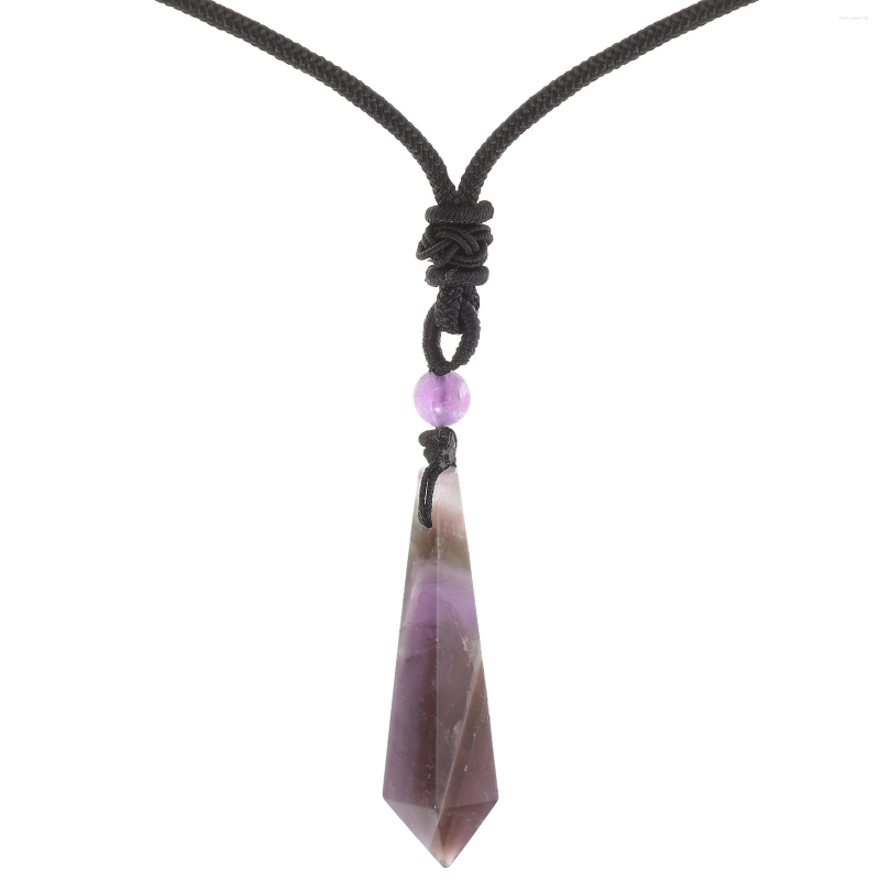 

Pendant Necklaces Necklace Crystalchakra Naturalpendants Crystals 7 Gemstone Decorative Energy Meditation Accessories Making Reiki Wire
