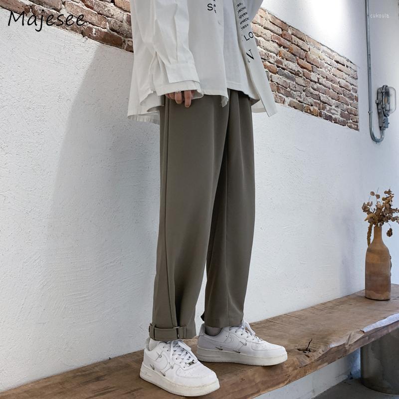 

Men's Pants Casual Men Gentle Design Streetwear Kpop Stylish College Cool Chic Fashion Baggy Straight Japanese Pantalones Personal, Black