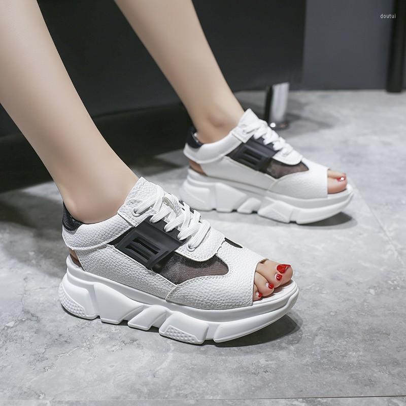 

Dress Shoes 2022 Summer Sandals Woman Designer Wedges Platform Heels Casual Open Toe Outdoor Beach Sneakers Sandalias Femme Zapato, Pink
