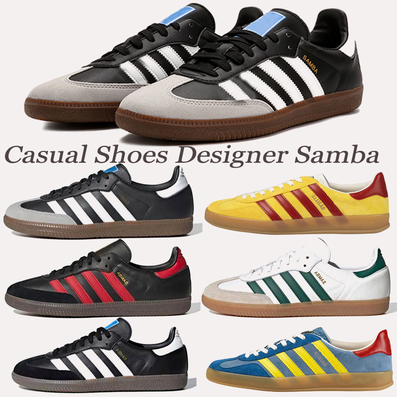 

2023 With Box Casual Shoes Samba Series Fashion Skate Sneakers Black White Gum Mens Womens Trainers Running Shoe, 36-45