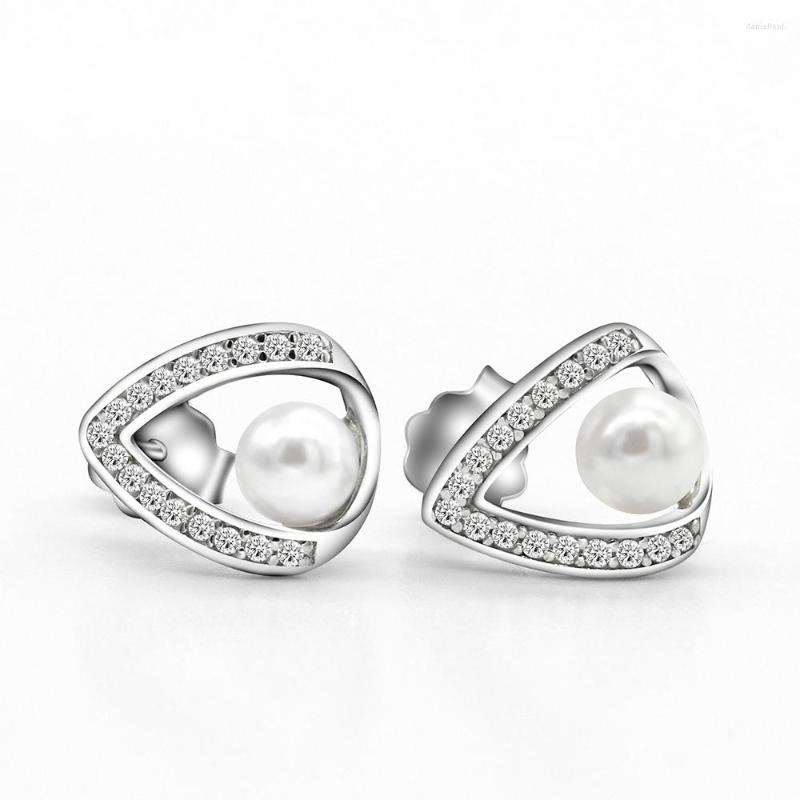 

Stud Earrings Arrival Elegant Small Natural Freshwater Pearl Earring For Women High Quality Retro Simple Cubic Zirconia