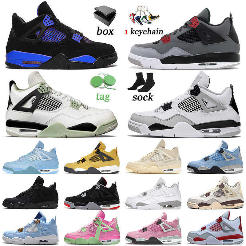 

Jumpman Original 4s basketball Katrina Men Women shoes 4 OG Sneakers White Oreo Military Black Royal Red Thunder Trainers Seafoam Craft, 36-47 3 university blue
