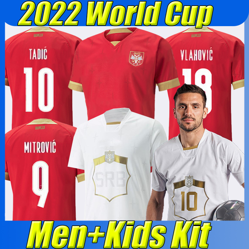 

2022 2023 Serbia soccer jerseys World Cup Armenia North Macedonia Serbiea 22/23 football shirt Vlahovic MILIVOJEVIC MITROVIC Kostic TADIC KOLAROV Men Kids Kit, Yameiniya 21-22 home