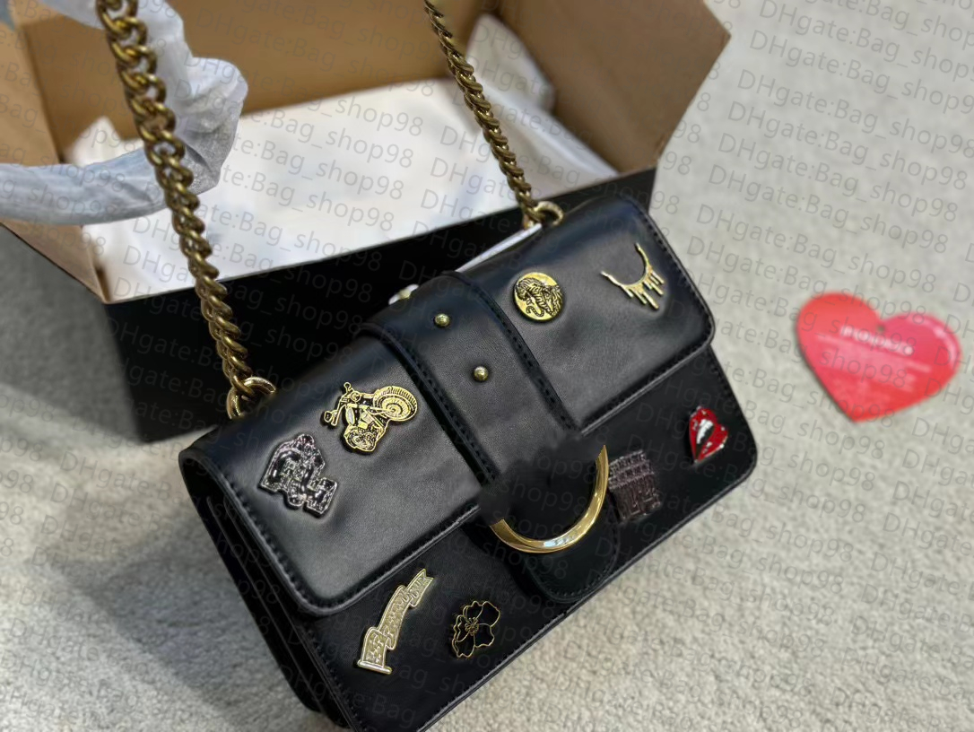 

5A Women Bag Single Shoulder Bag classic Swallow metal logo imported cowhide bag clamshell opening fashion chain 2022 Designer Commute, White