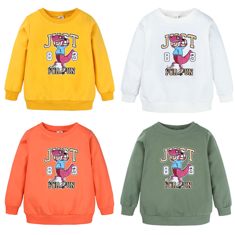 

Baby Boys T shirts Spring Cartoon Dinosaur Cotton Long Sleeve Tees Kids T-shirt Casual Tops Children Clothing, As photo