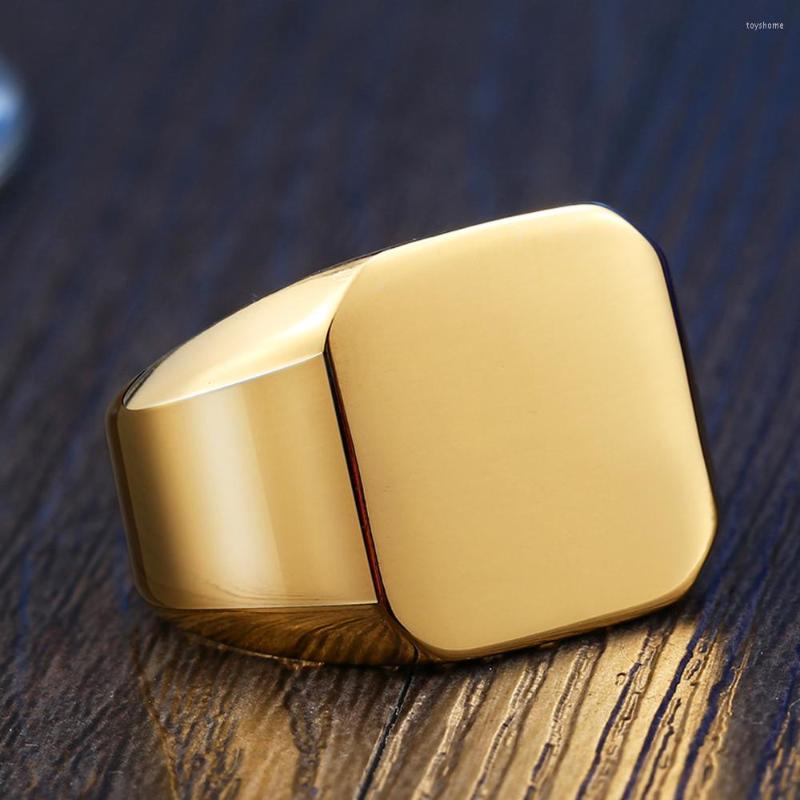 

Cluster Rings Korean Version Simple Plain Polished Geometric Ring Men Women Punk Hip Hop Band Stainless Steel Men's Jewelry Gift