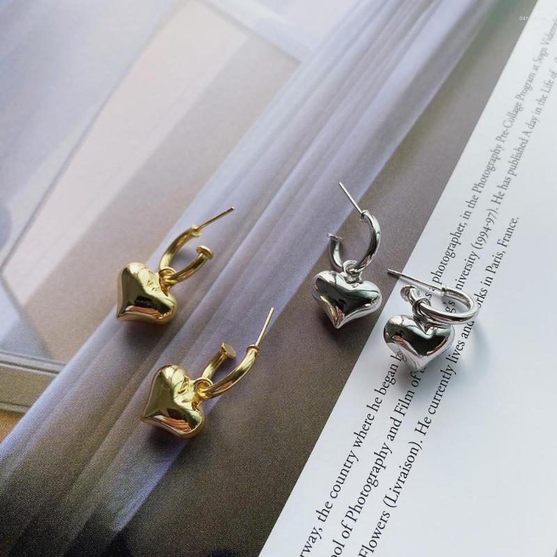 

Stud Earrings MLKENLY Nordic INS Simple Bang Love Heart For Women Cute Jewelry Gifts