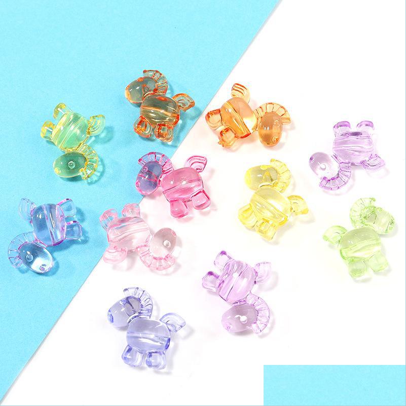 

Acrylic Plastic Lucite 50Pcs/Lot Diy Horse Loose Bead For Jewelry Bracelets Necklace Hair Ring Making Accessories Crafts Acrylic K Dh9Dt