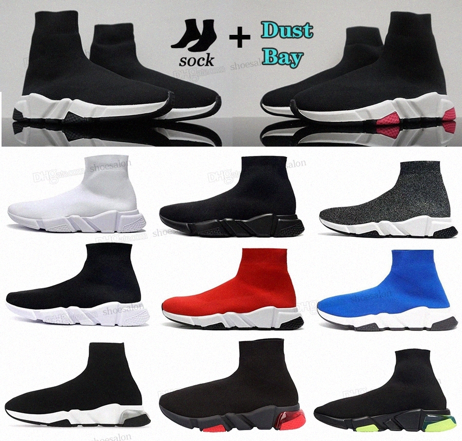 

2022 designer Mens sock Casual shoes Platform womens women Sneakers speed Runner trainer 1.0 lace-up Triple Black White Classic with balanciagas Lace balanciaga