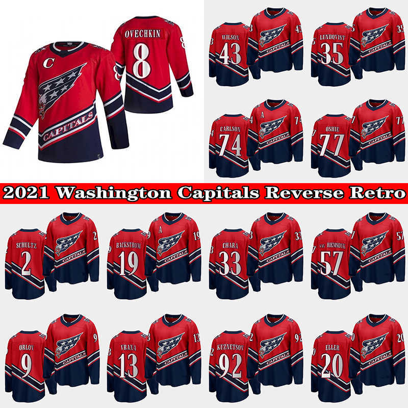 

2022 Alex Ovechkin Washington Reverse Retro Jersey Henrik Lundqvist Nickla Backstrom Tom Braden Holtby John Carlson hockey jerseys, Reverse retro red 43