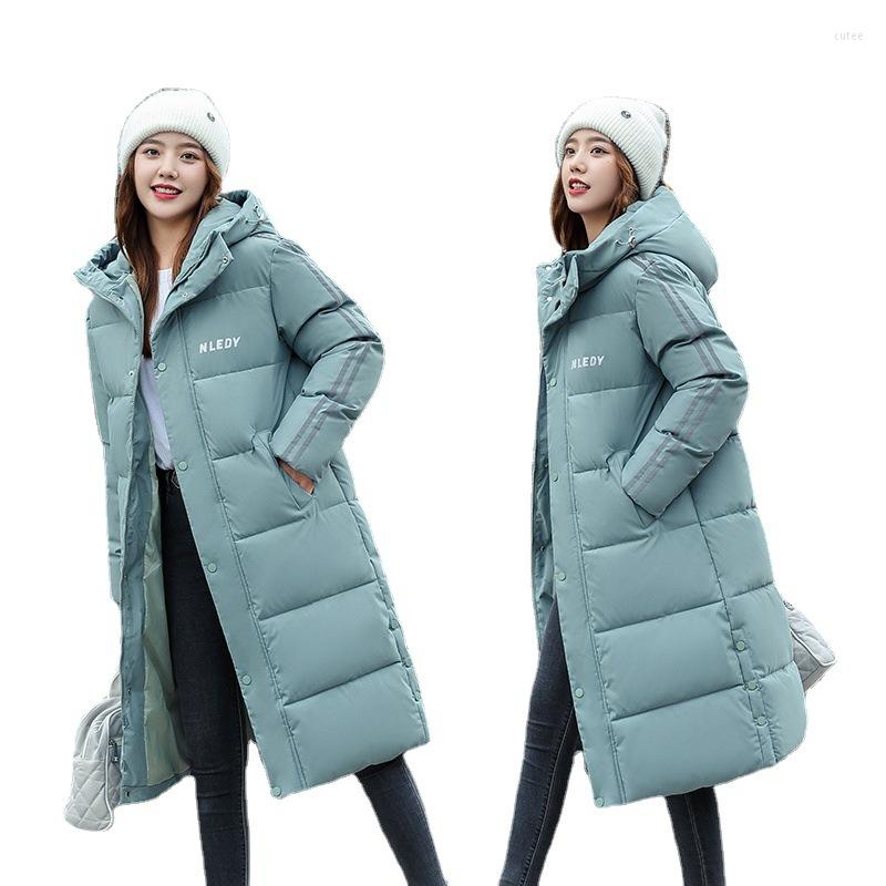 

Women's Trench Coats WYWMY Parka Women's Down Jacket Coat Leisure Medium Length 2022 Korean Fashion British Letter Printed Padded Women, Black