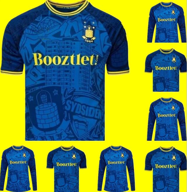 

22 23 Brondby IF Soccer Jerseys Daniel Wass 2022 2023 Anis Slimane away blue Andreas Maxso Mathias Kvistgaarden Josip Radosevic football shirts