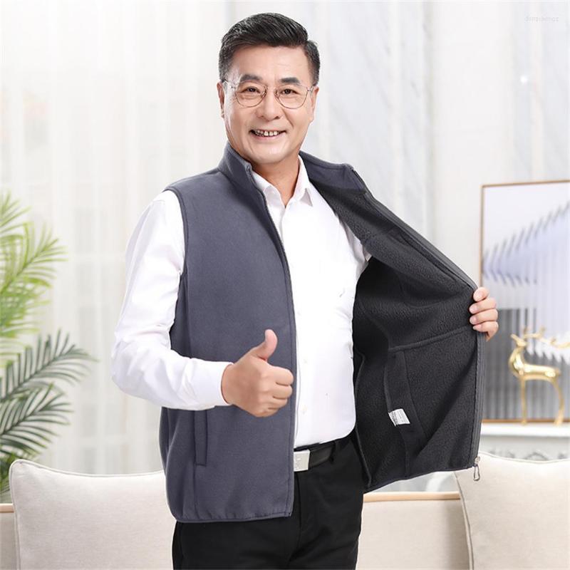 

Men's Vests Plus Size Cashmere Men Sleeveless Vest Jackets Fashion Wool Male Cotton-Padded Coats Warm Waistcoats, 3516p22