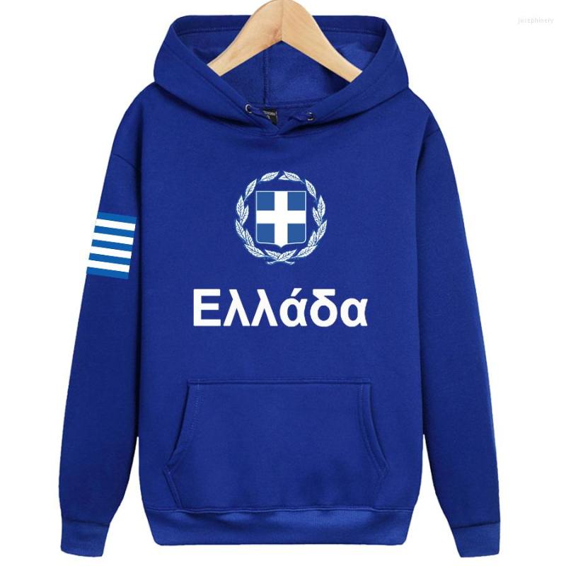 

Men' Hoodies Greece Men Sweatshirt Sweat Hip Hop Streetwear Socceres Jerseyes Footballer Tracksuit Nation Greek Flag Hellas GR SA, Black