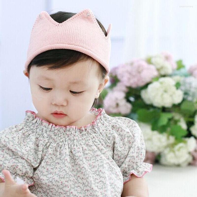 

Hair Accessories Baby Crown Born Pography Props Knit Solid Color Beanie Headband Soft Infant Band Girl Boy Toddler Birthday Gift 2022, Blue