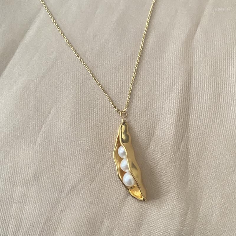 

Pendant Necklaces Fresh Water Pearl Peas Necklace For Women Luxury Designer Unique Gold Unusual Jewelry