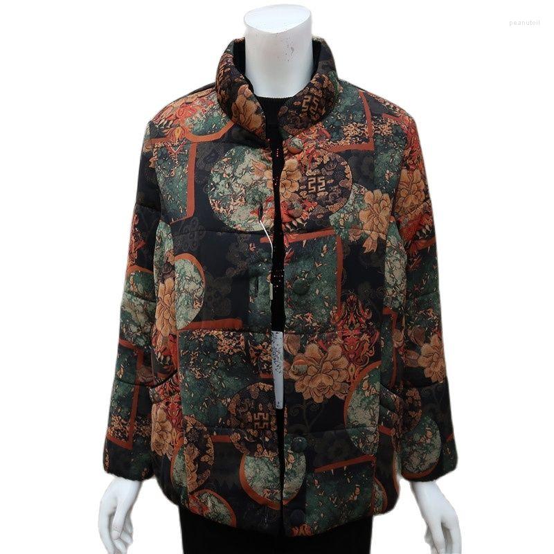 

Women's Trench Coats Middle-Aged Elderly Mothers Warm Coat In Autumn Winter Soft Velvet Cotton-Padded Jacket Women Casual Single Breasted, Red