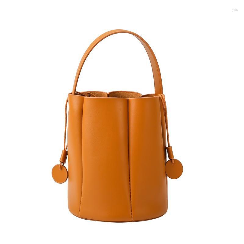 

Shoulder Bags Fashion Crossbody Women PU Leather Messenger Bag Floral Print Solid Color Ladies Bucket Purse Handbag, Black