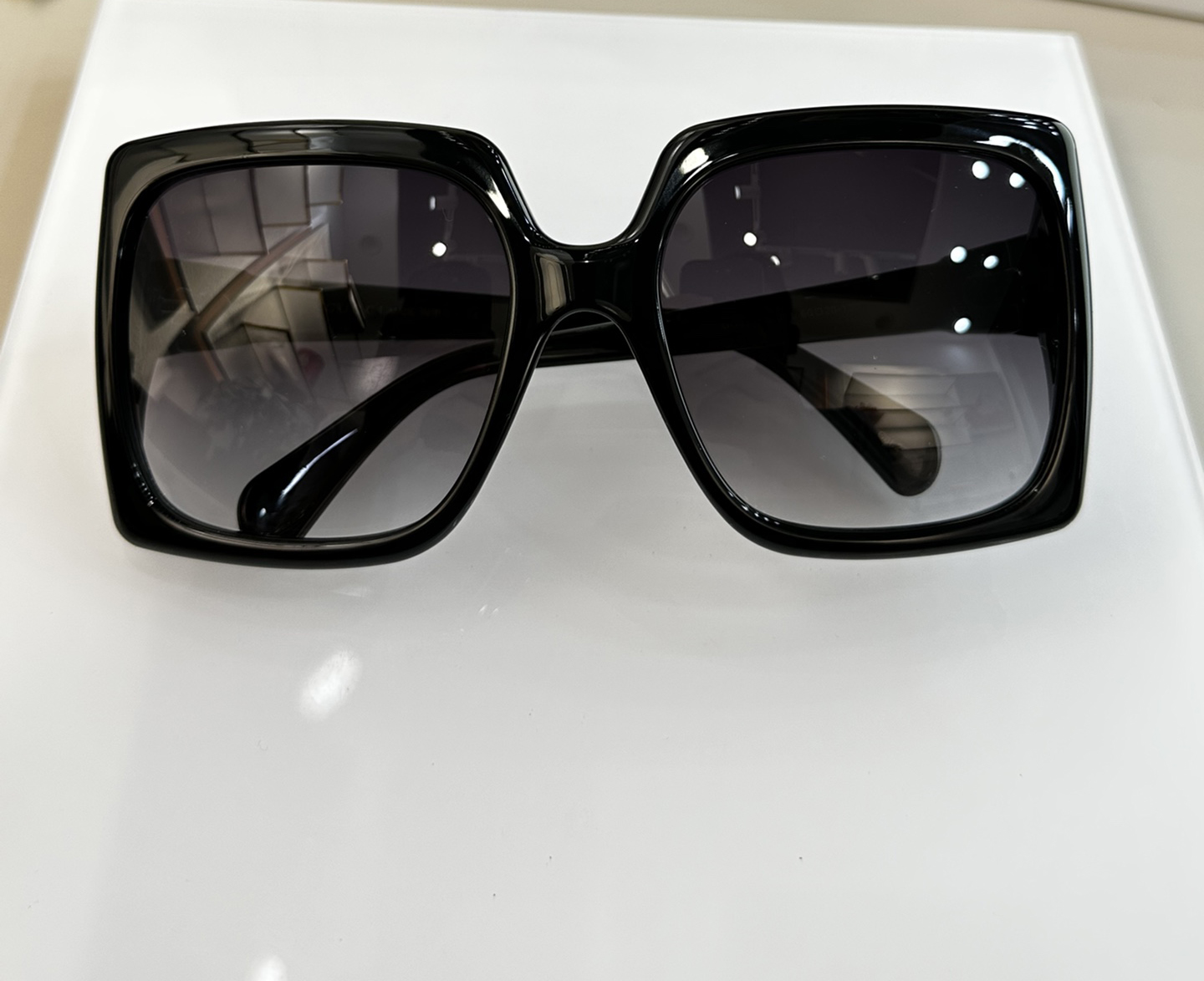 

Black Gradient Grey Oversized Ladies Sunglasses 0876 Summer Sunglass Shades outdoor UV400 Eyewear with Box